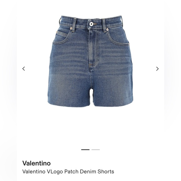 Valentino VLogo Patch Denim Shorts
